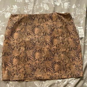 Snake print skirt